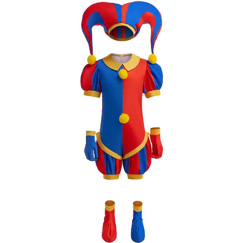 Cosplay Pomni Infantil e Adulto