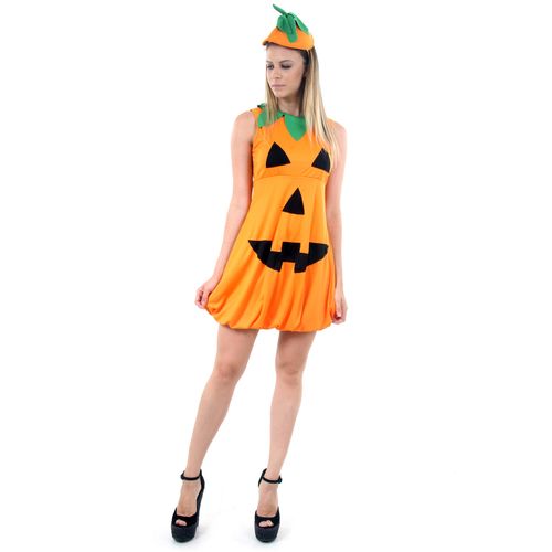 Fantasia Abóbora Feminino Adulto e Infantil - Halloween