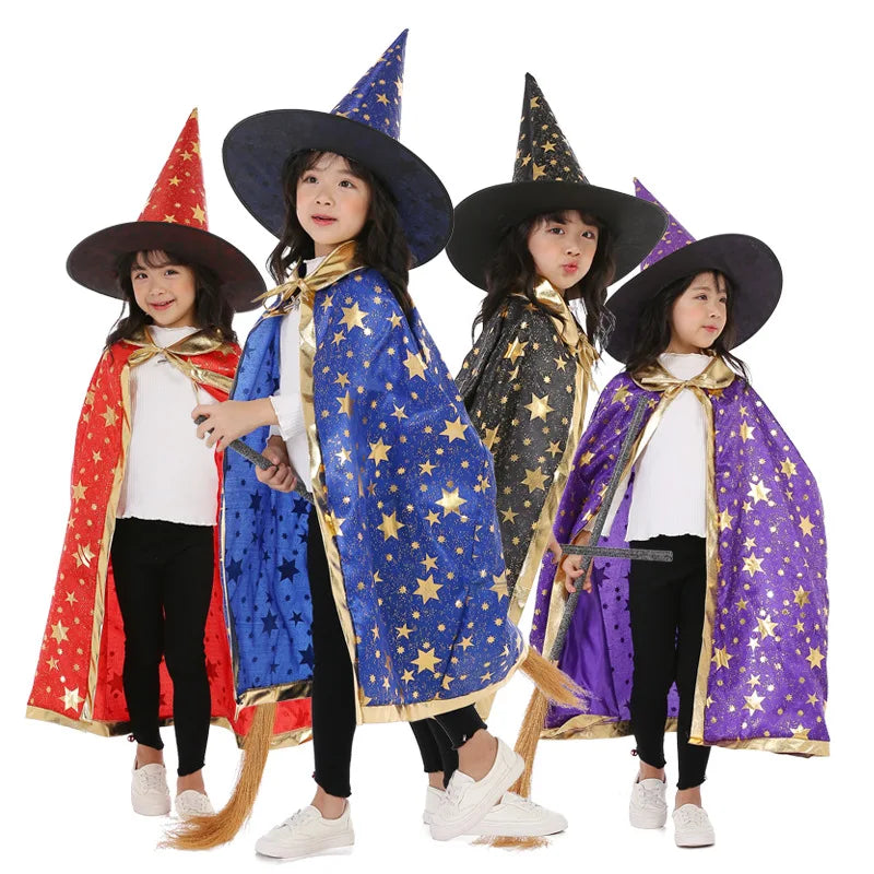 Fantasia Mago Infantil e Adulto Halloween